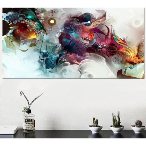Diamond Painting Colorful Ocean Large Abstract Poster Full Diamond Embroidery Cross Stitch Kits Diamond Mosaic Home Decoration