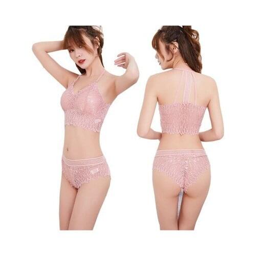 Jian Peng Classic Bandage Pink Bra Set Lingerie Push Up Brassiere Lace Underwear Set Sexy Panties For Women underwear