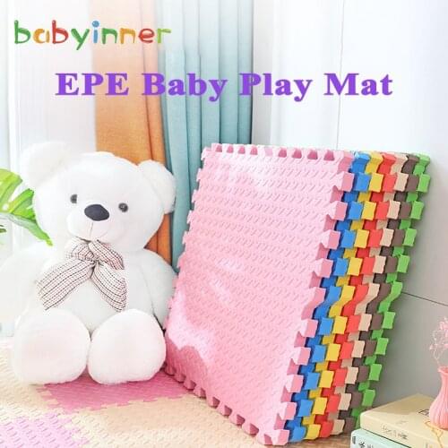 Babyinner Baby Play Mat Interlocking EVA Foam Splicing Pad 60*60 Cm Floor Mat Thickened Anti-fall Waterproof Carpet Exercise Mat