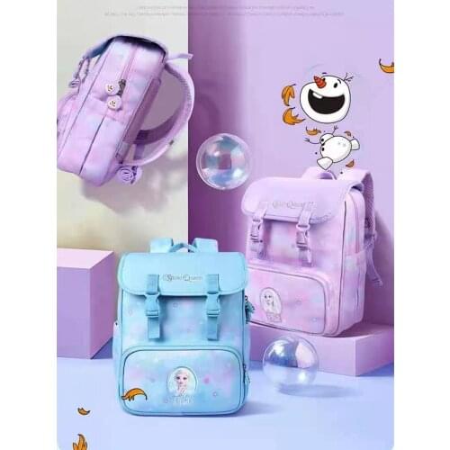 Disney Frozen Kindergarten Girl Backpack Primary Student Shoulder Orthopedic Bag Age 4-9 Years Birthday Gifts Mochila Escolar