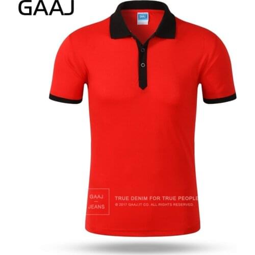 GAAJ Brand Hot Sale 10 Colors Red Purple Mens Polo Shirt Brands Slim Fit Casual Solid Shirts Clothing Short Sleeve Poloshirt