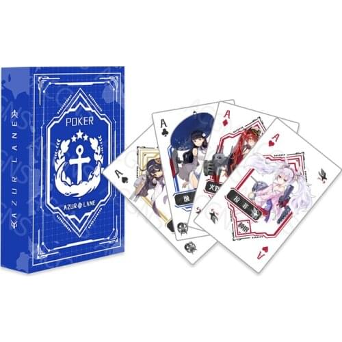 Game Azur Lane Cosplay Poker Desk Playing Cards Creative Multifunctional Board Gaming Card Party Toy Gifts With Box
