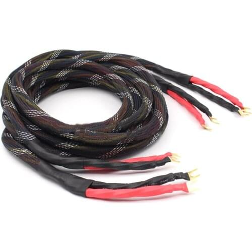 Hifi DIY Audio Line Hifi Speaker Cable With 2 Banana Plug to 2 Banana plug Amplifier Oxygen-Free Copper Speakon Wire Cables