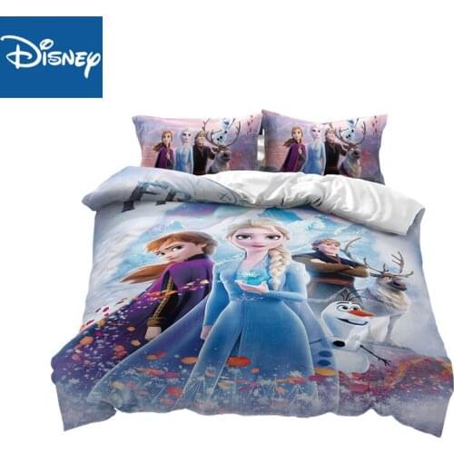 Disney frozen 3D print bedding set queen size comforter covers for girls king home textile 4pcs bedroom decoration free shipping