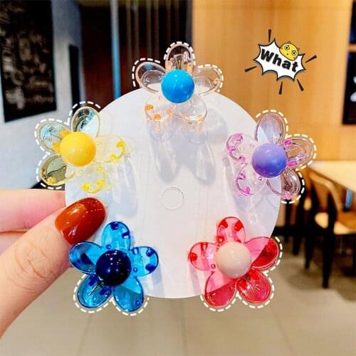 Korean Fashion Mini Candy Color Hair Claws for Women Small Flower Clips Set Hair Accessories Shark Clip Girls Headwear Wedding