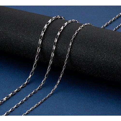 HAOYI Fashion Silver color Stainless Steel Small Necklace Charm Simple Style Trend Mens Jewelry Party Accessories