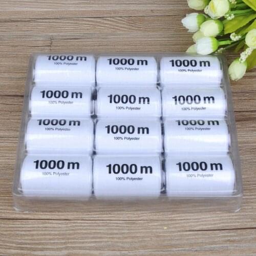 402 Polyester Sewing Thread 1000m White/black Needle Thread Box Thread Needle Thread