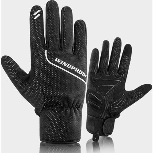 1 Pair Shockproof Non-slip Gloves Women Man Winter Warm Keeping Cycling Gloves Touch Screen