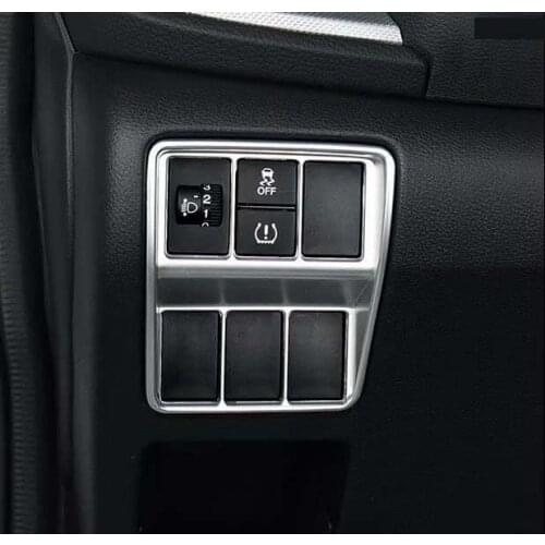 Headlight Switch Interior Button Frame Cover Trims For 2017-2021 Honda CRV CR-V New Decoration Accessories Style