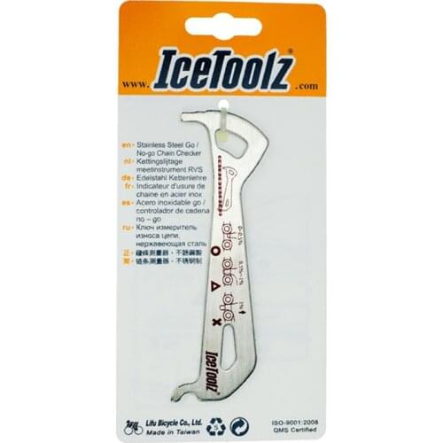 Icetoolz 62C4 Stainless Steel Go/No-go Chain Checker MTB Road Bicycle Repair Tools Bike Chain Wear Indicator Checker