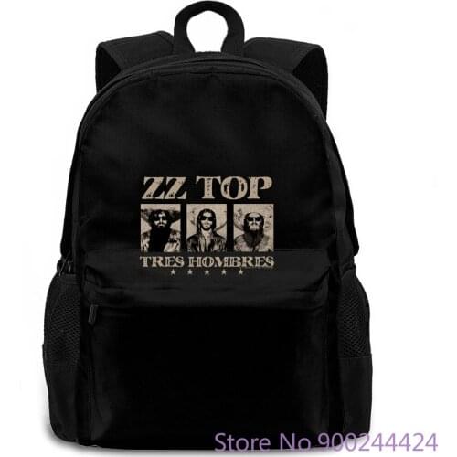 ZZ Tres Hombres Rock Band Black women men backpack laptop travel school adult student