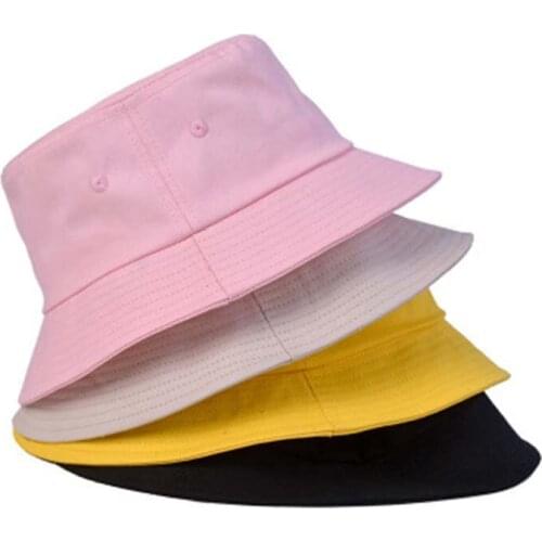 Hat Men Sun Hats Korea Unisex Summer Collapsible Bucket Solid Color Hip Hop Wide Side Beach Dome Sunscreen Fisherman Cap H34