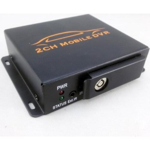Video recording DVR 2 Channel MDVR SD card DVR works with 2 CCTV cameras Video recording with Remote controller