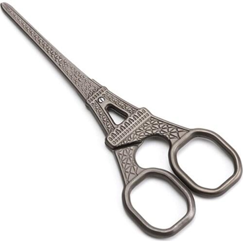 1Pcs Fabric Scissors Vintage Titanium Scissor Notre Dame De Paris Pattern Stitch Handicrafts Household Tools 14cm