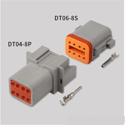 100set Deutsch DT 8P waterproof electrical connector for car motor truck with pins 22-16AWG