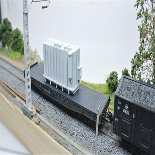 2pcs/lot HO 1/87 Traction Substation Transformer Railway Large-size Transport Parts Train Sand Table Scene Resin Model