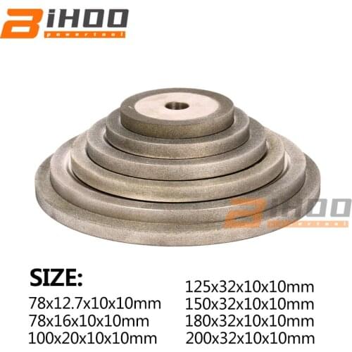 3Inch-8Inch 100x20x10mm Electroplating Diamond Coated Grinding Wheel Carbide Grinder 150-600 Grit