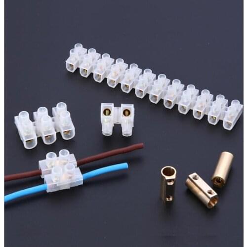 3A 5A 6A 10A 12P U Or H Model Plastic Terminal Blocks Brass Fittings 5 or 10pieces/Pack DIY Electrical Lightings Accessories