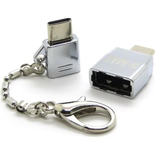 50set/lot 2 in 1 USB 3.1 Type C Male to Type-A Female OTG & Micro USB Adapter for Tablet PC Mobile Phone