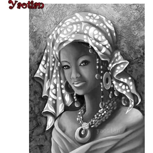 5D DIY Diamond Painting African Woman Portrait Diamond Mosaic Picture Of Rhinestones Embroidery Needlework New Arrival Decor