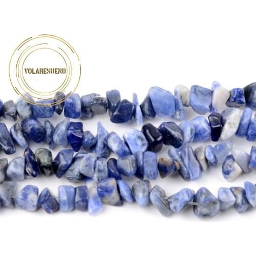 Natural Stone Irregular Freeform Sodalite Chips Loose Spacer Beads For Jewelry Making Bracelet Necklace Charms Accessories 16