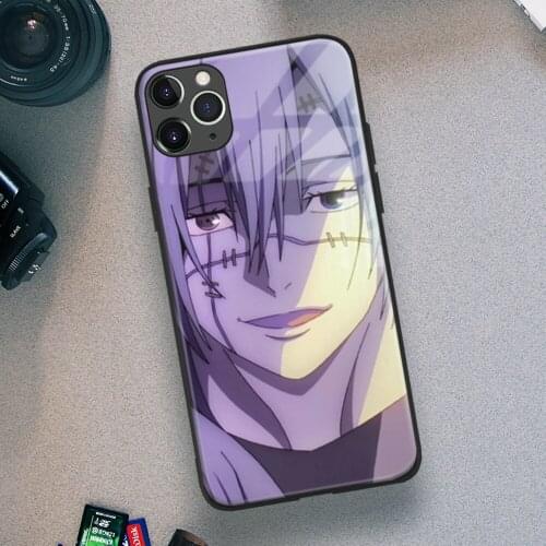 Mahito Jujutsu Kaisen Manga Anime Soft TPU Glass Phone Case for IPhone SE 6s 7 8 Plus X Xr Xs 11 12 Mini Pro Max Samsung Redmi