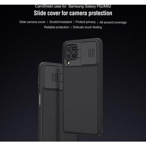 NILLKIN For Samsung Galaxy M62 Case Cover CamShield Camera sliding Cover protect privacy phone Case For Samsung Galaxy F62 Cover