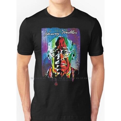 Henry Miller - The Colossus Of New York City T Shirt 100% Pure Cotton Henry Miller American Writer Clipped Tropic Of Cancer Blac
