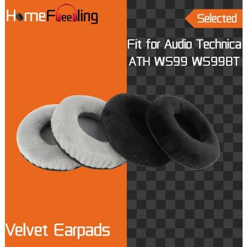 Homefeeling Earpads for Audio Technica ATH WS99 WS99BT Headphones Earpad Cushions Covers Velvet Ear Pad Replacement