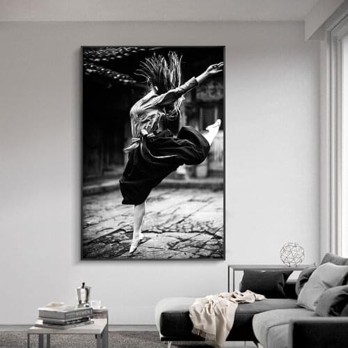 Dance Girl Canvas Painting Home Wall Art Decor HD Printed Elegant Dancing Ballerina Model Pictures Ballet Posters and Prints