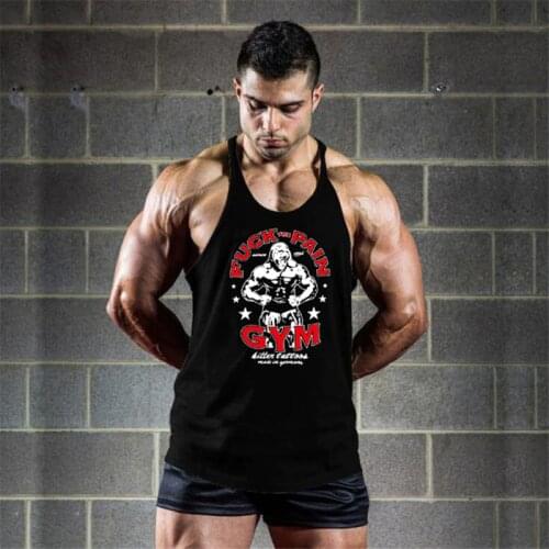 Gym muscle Bodybuilding Fitness Stringer Men Tank Top gyms Gorilla Wear Vest Undershirt Male Gym Bodybuilding Tanktops