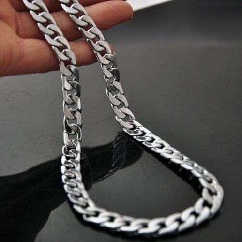 1Pcs 2020New Simple Titanium Steel Mens Necklace Twisted Piece Chain Stainless Steel Womens Popular All-match Thick Chain