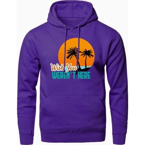 Men pullover hoodies 2020 Hip Hop hooded Sweatshirts spring Autumn Wish You Weren't Here Funny Sarcastic Simple Print Clothing