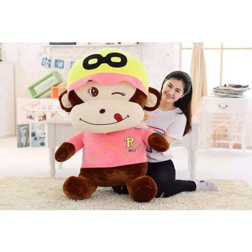 Stuffed toy , huge 100cm naughty monkey plush toy hugging pillow ,surprised Christmas gift h243