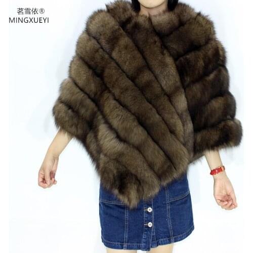 New Blue fox fur coat imitation sable collar winter warm lady jacket female