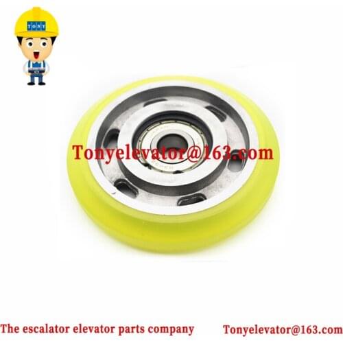 OD125mm W22mm 6303 125*22*6303 Elevator High Speed Guide Shoe Roller 125x22x6303 Polyurethane Material