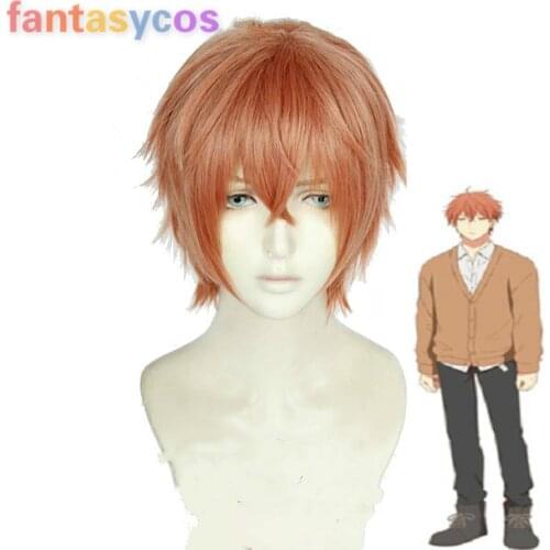 Anime Given Sato Mafuyu Cosplay Orange Wig Synthetic Hair Heat Resistant + Free Wig Cap