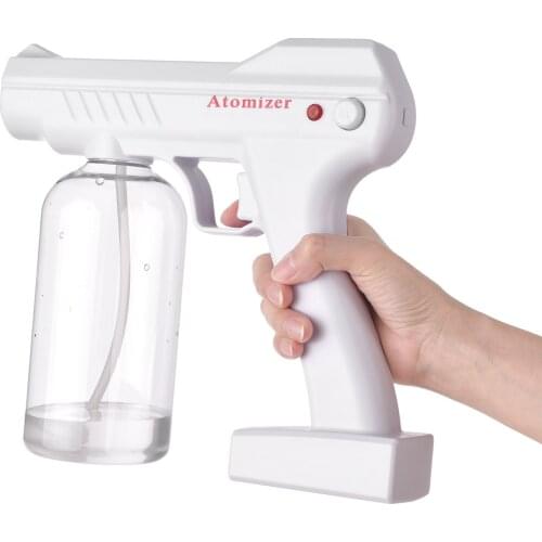 Handheld Blue Light Nano Atomizer Rechargeable Sterilizing Sprayer 800ml Portable Cordless Electric Spray Machine Adjustable Fog