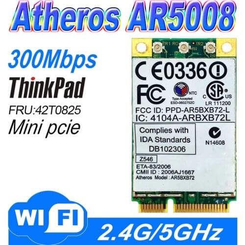 Atheros AR5BXB72 Ar5008 AR5418 802.11a/b/g/n 300M PCI-e Card IBM T60 R60 R61 T61 X61 T61P WIFI CARD WLAN