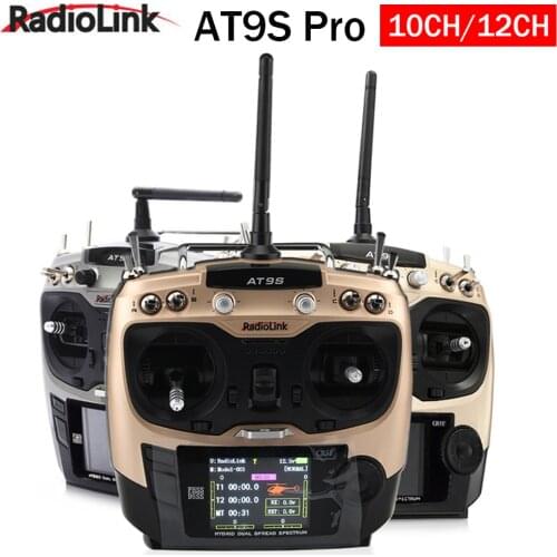 2020 New Radiolink AT9S Pro TX 10CH/12CH RC Radio Controller RC Transmitter With R9DS RX 2.4G Receiver for Racing Drone
