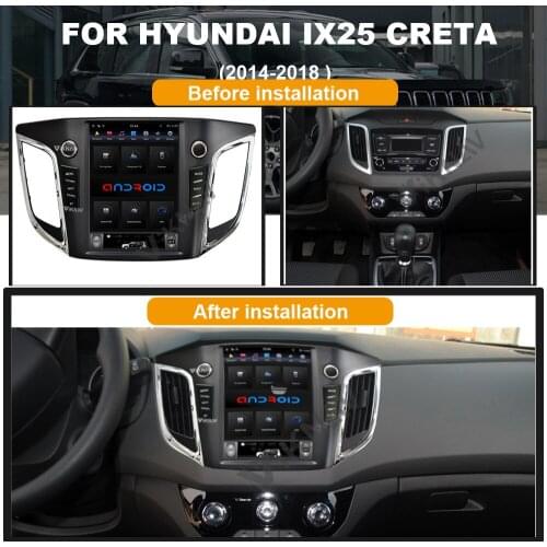 Android System vertical screen car GPS navigation For-Hyundai IX25 Creta 2014-2018Multimedia DVD Player