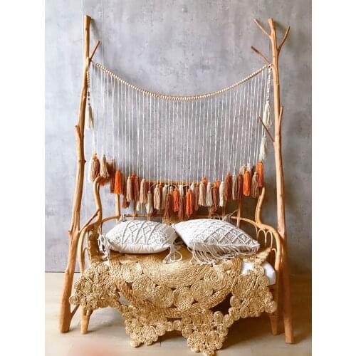 Nordic Tapestry Wall Hanging Bohemian Curtains Tapestry Color Tassel Wall Decoration Sofa Background Boho Decor