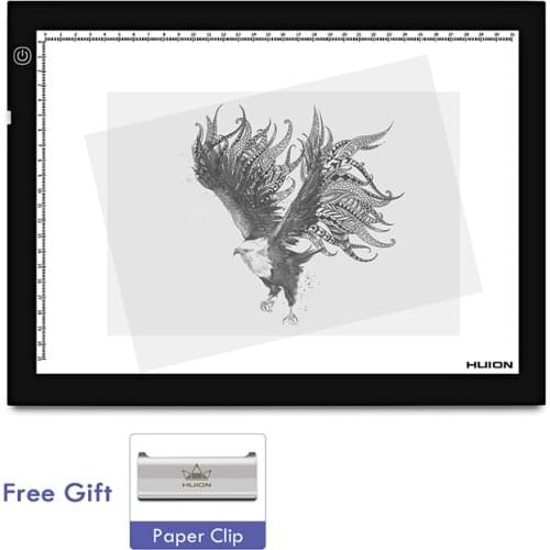 Huion A4 Adjustable Lightness 17.7 Inch LED Artcraft Tracing Light Pad Light Box for Animation Tattoo Quilting Calligraphy Copy