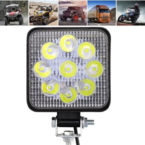 Mini 27W 9 LED Work Light Bar Spotlight Led Bar Offroad Spot Flood 12V 24V LED Light Bar For Truck Off road 4X4 4WD SUV Car ATV