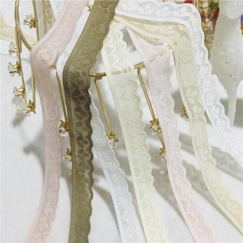 High quality stretch 1.5cm narrow polyester lace trim lingerie for ladies