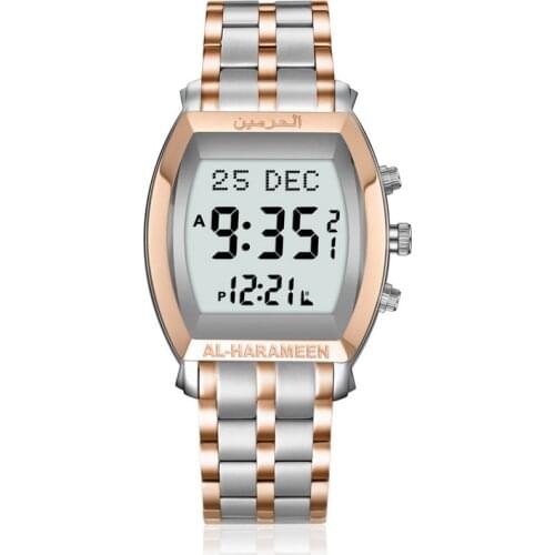 Prayer Watch with Azan Time and Qibla Compass Hijri Calendar Adhan AlarmIslamic Muslim Wristwatch