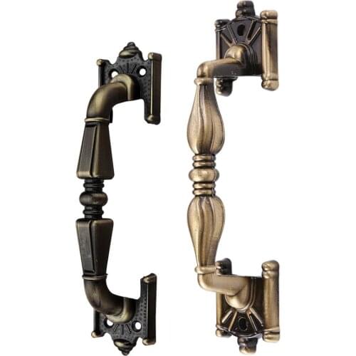 Green Bronze Door Handle Vintage Wardrobe Cabinet Drawer Knobs Pull Handles Furniture Hardware