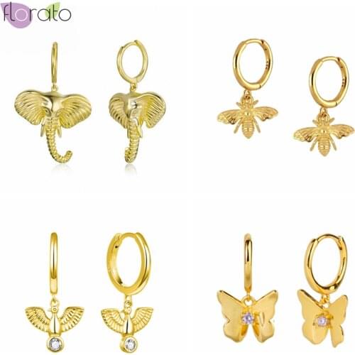 Fashion 925 Sterling Silver Gold Snake Hoop Earrings Punk Animal Earrings for Women Gold Silver Jewelry