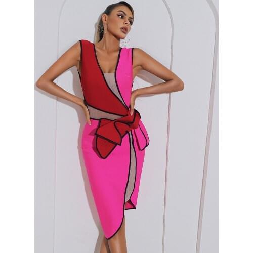 Bandage Dress Women Sexy 2021 New Sleeveless Summer Autumn Elegant Party Evening Clothes Dresses