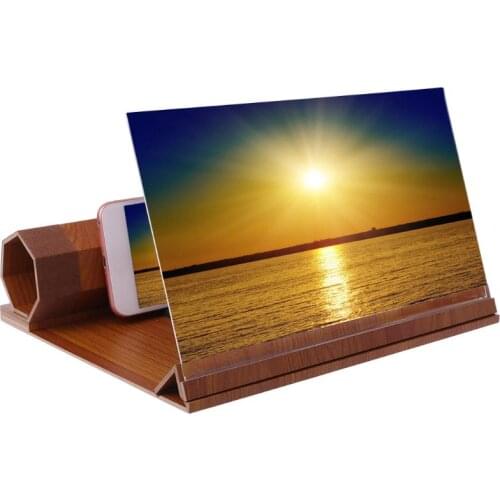 12 inch Stereoscopic Phone Screen Magnifier 3D HD Mobile Phone Video Screen Amplifier 3X Folding Desktop Holder Magnifying Glass